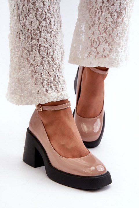 Czółenka Model Effiba M383 Dark Beige - Step in style Step in style Czółenka Model Effiba M383 Dark Beige - Step in style Step in style