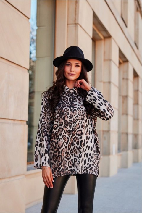 Koszula Damska Model Larisa BLU0193 W26 Multicolor - Roco Fashion Roco Fashion