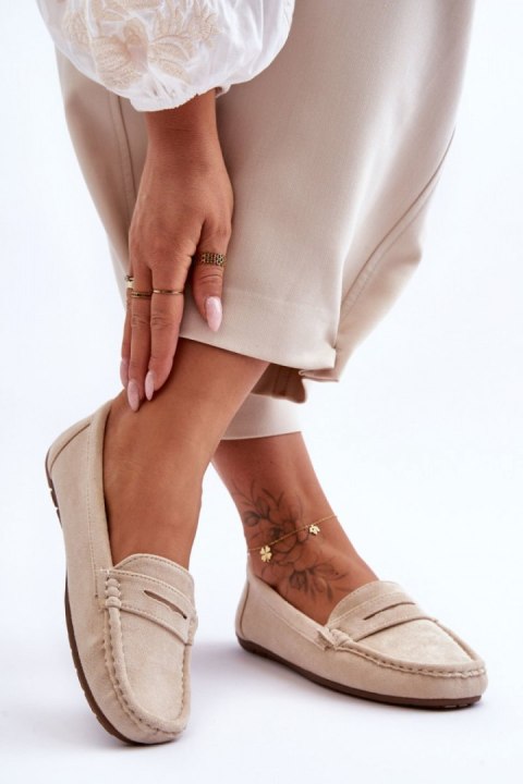 Mokasyny Model Lenvie FT245 Beige - Step in style Step in style Mokasyny Model Lenvie FT245 Beige - Step in style Step in style