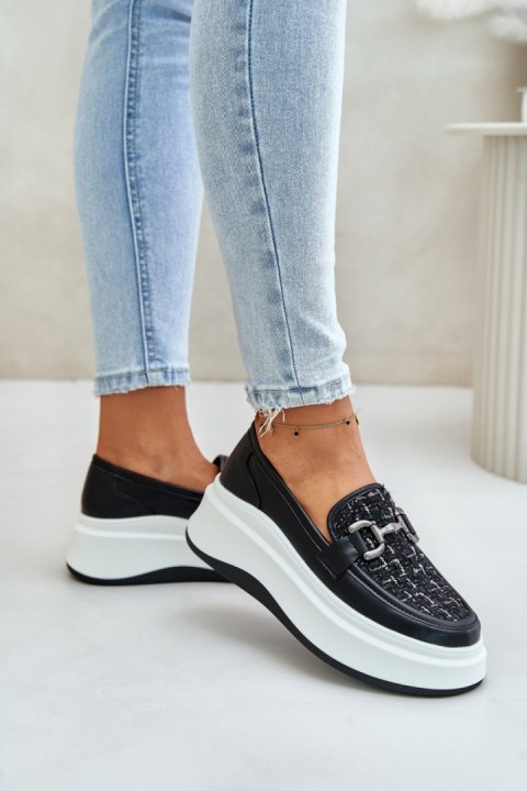 Mokasyny Model Vinceza 89105 Black - Step in style Step in style