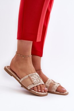 Sandał Klapki Model Taleci 1826 Beige - Step in style Step in style