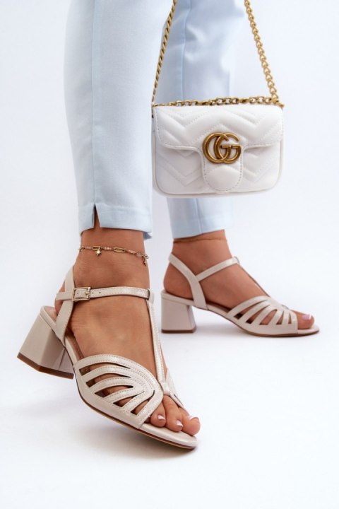 Sandały Model Sergio Leone SK880 Beige - Step in style Step in style Sandały Model Sergio Leone SK880 Beige - Step in style Step in style