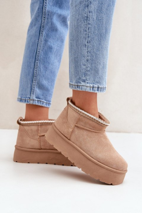 Śniegowce Model Heslania HY877-63 Beige - Step in style Step in style