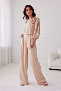 Spodnie Damskie Model Elsa BEZ SPD0034 Beige - Roco Fashion Roco Fashion