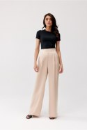 Spodnie Damskie Model Elsa BEZ SPD0034 Beige - Roco Fashion Roco Fashion