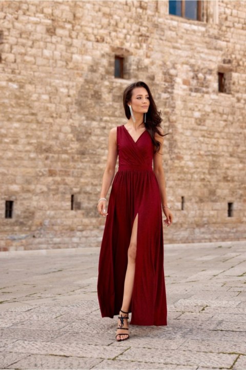 Sukienka Model Cheryl BOR SUK0407 Bordo - Roco Fashion Roco Fashion