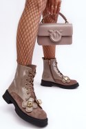 Botki Model DA MR870-76 Grey/Brown - Step in style Step in style
