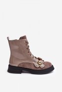 Botki Model DA MR870-76 Grey/Brown - Step in style Step in style