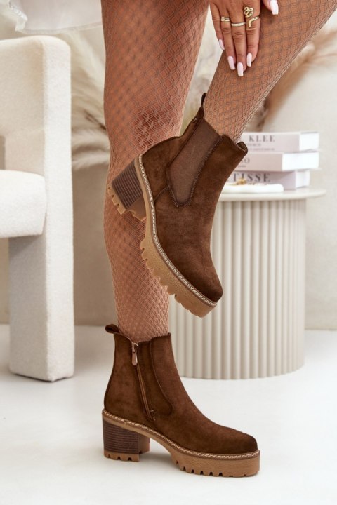 Botki Model Irissinae KE217 Brown - Step in style Step in style