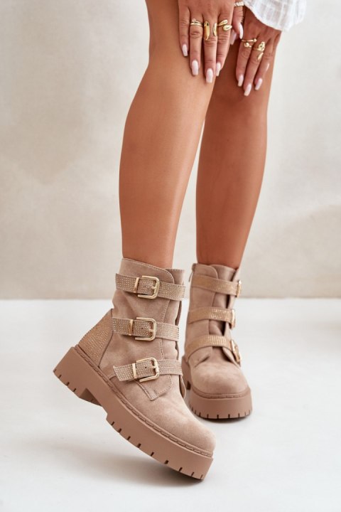 Botki Model Tiaeliana HB-276 Beige - Step in style Step in style