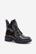 Botki Model Vinceza 58136 Black Lakier - Step in style Step in style
