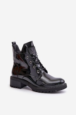 Botki Model Vinceza 58136 Black Lakier - Step in style Step in style