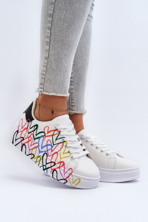 Buty Sportowe Model Claral LA263P White - Step in style Step in style