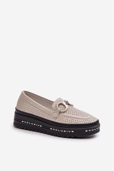 Mokasyny Model S.Barski LR750 Beige - Step in style Step in style Mokasyny Model S.Barski LR750 Beige - Step in style Step in style