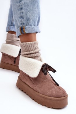 Śniegowce Model Olimuka VL212P Beige - Step in style Step in style