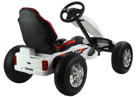 Gokart na Akumulator DK-G01 Biały LEAN CARS