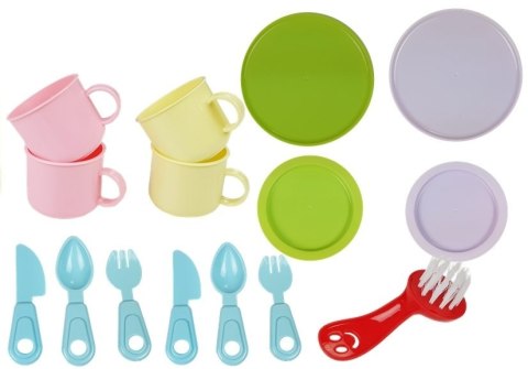 Kolorowy Zlewozmywak Zlew z Wodą + Akcesoria LEAN Toys Kolorowy Zlewozmywak Zlew z Wodą + Akcesoria LEAN Toys