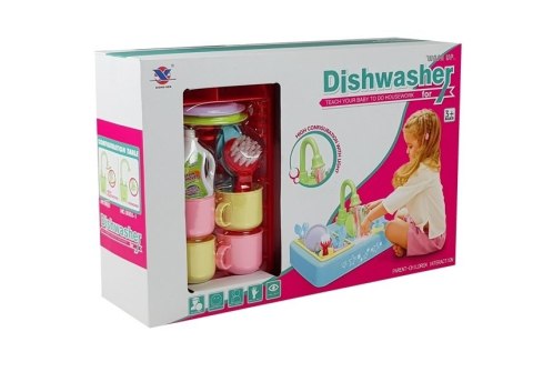 Kolorowy Zlewozmywak Zlew z Wodą + Akcesoria LEAN Toys Kolorowy Zlewozmywak Zlew z Wodą + Akcesoria LEAN Toys