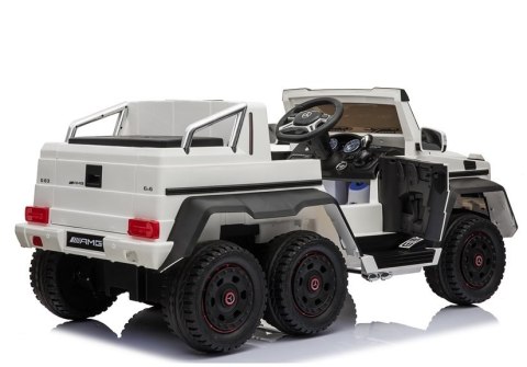 Pojazd Na Akumulator Mercedes 6x45W Biały MP4 LEAN CARS Pojazd Na Akumulator Mercedes 6x45W Biały MP4 LEAN CARS