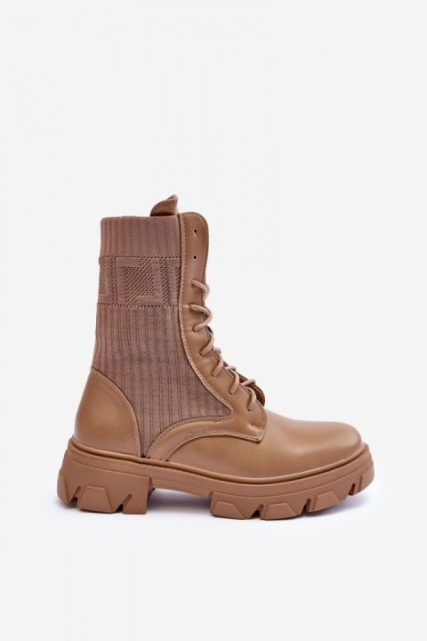 Botki Workery Model Marlissa A9513 Dark Beige - Step in style Step in style