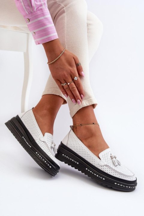 Mokasyny Model Assetnima 24PB18-7176 White - Step in style Step in style Mokasyny Model Assetnima 24PB18-7176 White - Step in style Step in style