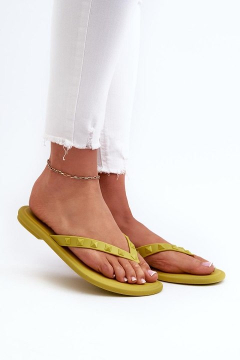 Sandał Japonki Model Zaxy JJ285253 Limonka - Step in style Step in style Sandał Japonki Model Zaxy JJ285253 Limonka - Step in style Step in style