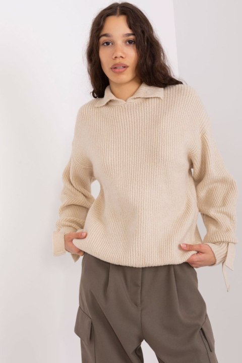 Sweter Damski Model BA-SW-0305.67P Beige - Badu Badu Sweter Damski Model BA-SW-0305.67P Beige - Badu Badu