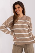 Sweter Damski Model BA-SW-8025.38P Dark Beige - Badu Badu Sweter Damski Model BA-SW-8025.38P Dark Beige - Badu Badu