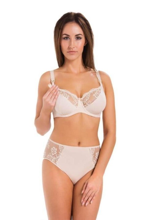 Biustonosz do karmienia Model Anastasia Mama 219 Beige - Teyli Teyli Biustonosz do karmienia Model Anastasia Mama 219 Beige - Teyli Teyli