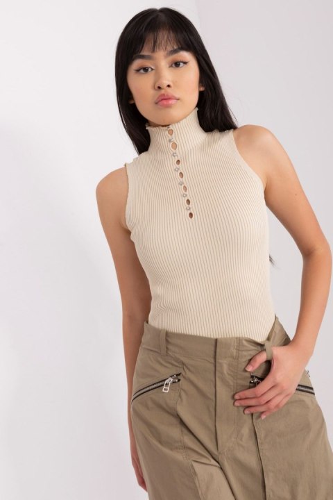 Bluzka Model BA-BZ-2301.00P Beige - Badu Badu Bluzka Model BA-BZ-2301.00P Beige - Badu Badu