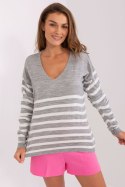 Sweter Damski Model BA-BZ-2201.62P Grey - Badu Badu Sweter Damski Model BA-BZ-2201.62P Grey - Badu Badu