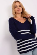 Sweter Damski Model BA-BZ-2201.62P Navy - Badu Badu Sweter Damski Model BA-BZ-2201.62P Navy - Badu Badu