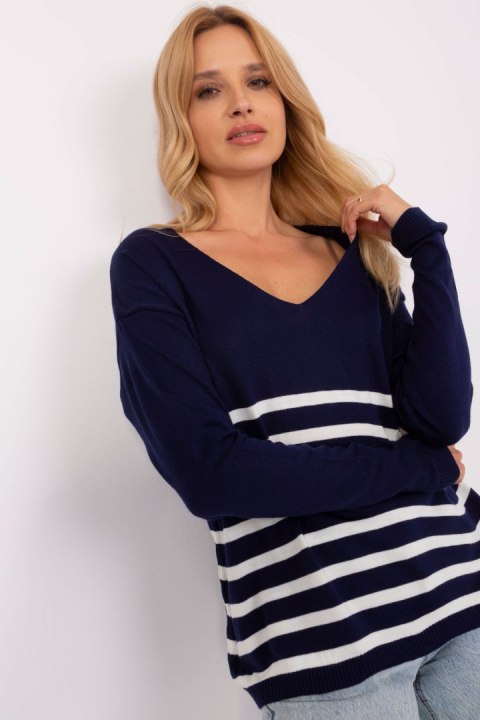 Sweter Damski Model BA-BZ-2201.62P Navy - Badu Badu Sweter Damski Model BA-BZ-2201.62P Navy - Badu Badu