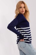 Sweter Damski Model BA-BZ-2201.62P Navy - Badu Badu Sweter Damski Model BA-BZ-2201.62P Navy - Badu Badu