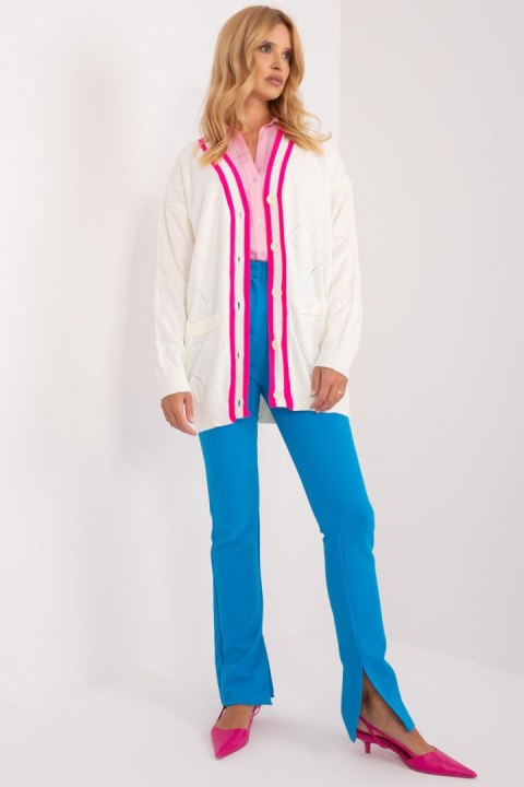 Sweter Damski Model BA-SW-12055.14X Ecru - Badu Badu Sweter Damski Model BA-SW-12055.14X Ecru - Badu Badu