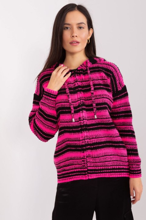 Sweter Damski Model BA-SW-8000.56P Black/Pink - Badu Badu Sweter Damski Model BA-SW-8000.56P Black/Pink - Badu Badu