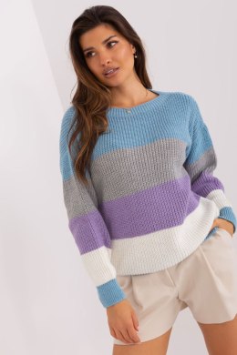 Sweter Damski Model BA-SW-8024.57P Grey/Blue - Badu Badu