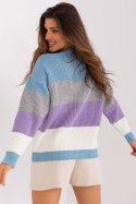 Sweter Damski Model BA-SW-8024.57P Grey/Blue - Badu Badu Sweter Damski Model BA-SW-8024.57P Grey/Blue - Badu Badu