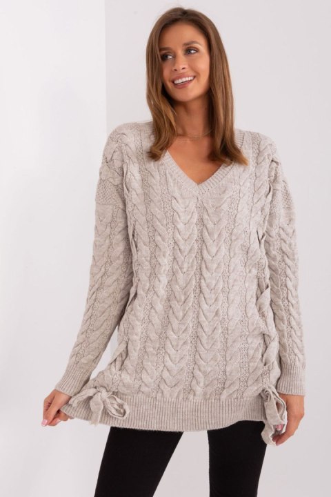 Sweter Damski Model BA-SW-8027.46P Beige - Badu Badu