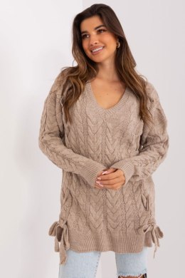Sweter Damski Model BA-SW-8027.46P Dark Beige - Badu Badu
