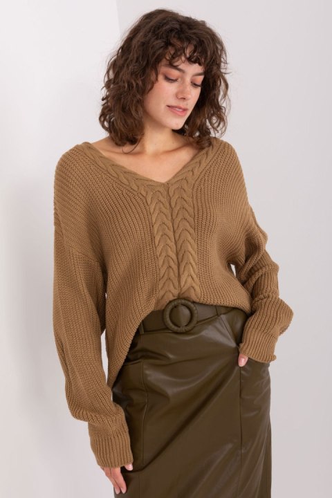 Sweter Damski Model BA-SW-8028.36P Camel - Badu Badu
