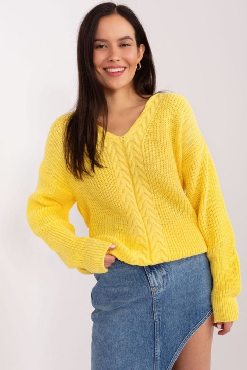 Sweter Damski Model BA-SW-8028.36P Yellow - Badu Badu