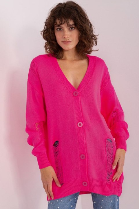 Sweter Damski Model BA-SW-8042-1.23 Fluo Pink - Badu Badu