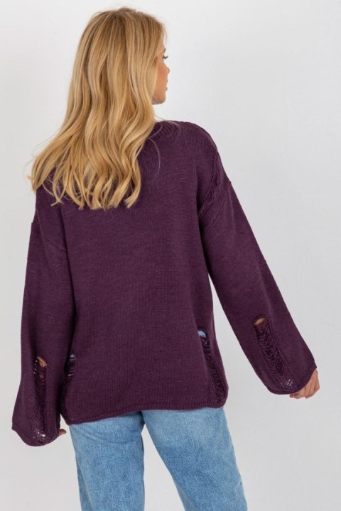 Sweter Damski Model BA-SW-8043.03 Dark Violet - Badu Badu Sweter Damski Model BA-SW-8043.03 Dark Violet - Badu Badu