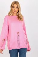 Sweter Damski Model BA-SW-8043.08X Pink - Badu Badu Sweter Damski Model BA-SW-8043.08X Pink - Badu Badu