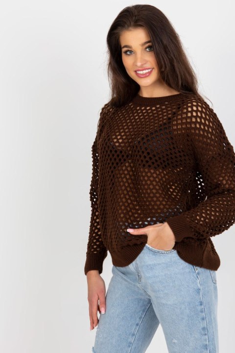 Sweter Damski Model BA-SW-9006.38P Brown - Badu Badu Sweter Damski Model BA-SW-9006.38P Brown - Badu Badu