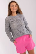 Sweter Damski Model BA-SW-9007.85P Grey - Badu Badu Sweter Damski Model BA-SW-9007.85P Grey - Badu Badu