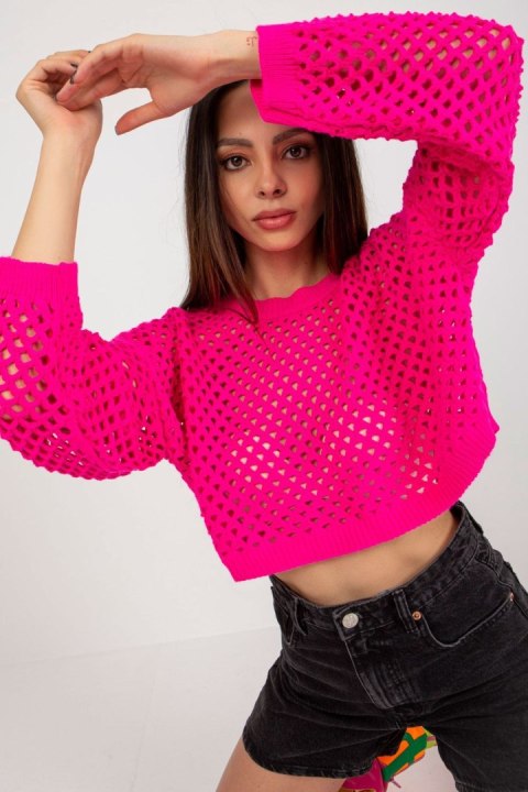 Sweter Damski Model BA-SW-9008.35P Fluo Pink - Badu Badu