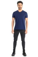 T-shirt Męski Model Dany V 1503 Navy - Teyli Teyli
