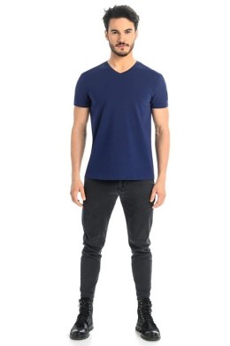T-shirt Męski Model Dany V 1503 Navy - Teyli Teyli